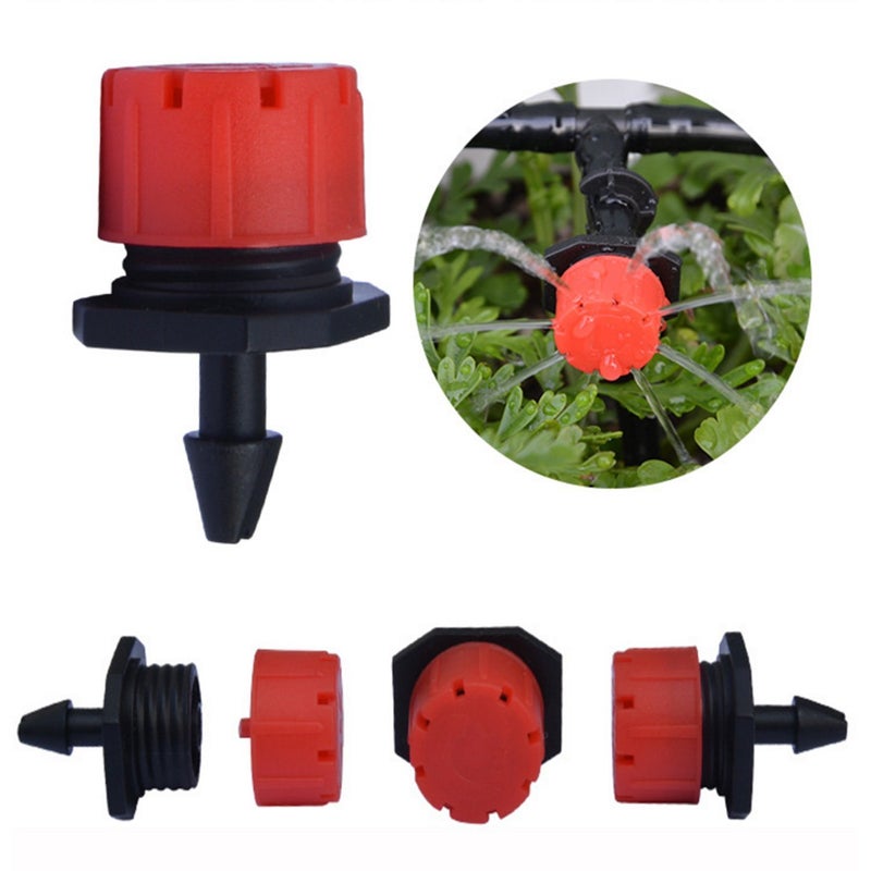 Korty 100pcs 360 Degree Adjustable Irrigation Drippers Sprinklers  1/4 Inch Emitters Drip for Watering System by Korty - Image 3